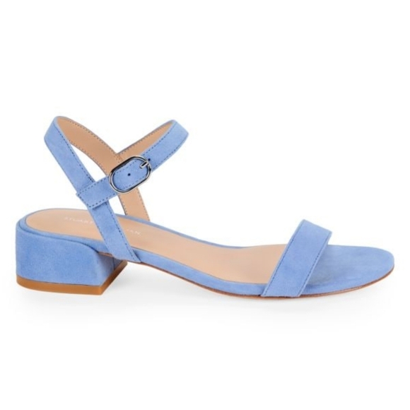 New Stuart Weitzman Tibbey Suede Sandal Periwinkle 5.5 - Picture 1 of 10